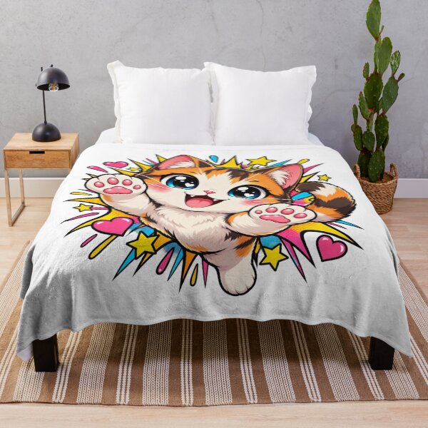 Item preview, Cute Kawaii Cat Pop Art Explosive Cartoon Kitty designed and sold by UrbanStatic.