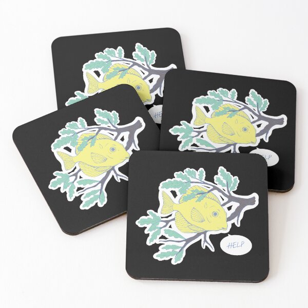 Item preview, Fishes in Trouble: Stuck on Tree designed and sold by prynadd / Alena's Magic Patterns.