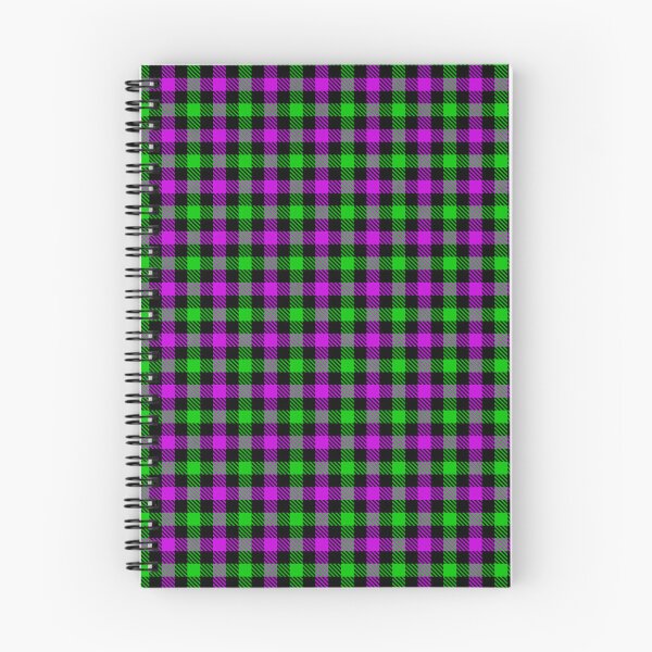 Item preview, Purple And Green On Black Gingham Check   designed and sold by PatternTitan.
