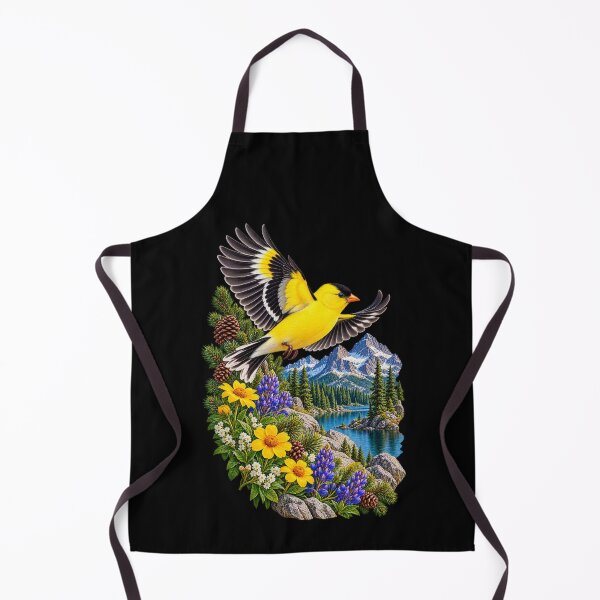 Item preview, Goldfinch Over Mountain Lake designed and sold by RockitBaby.