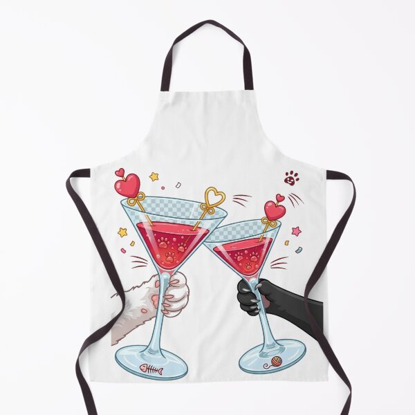 Item preview, Cat Friends Cheers Toasting Cocktail Glasses Cat Mom Besties designed and sold by Retro Whiskers.