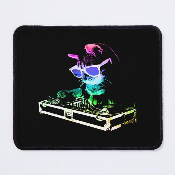 Item preview, Colorful Rainbow DJ House Cat Design for Music and Cat Lovers designed and sold by N0XX.