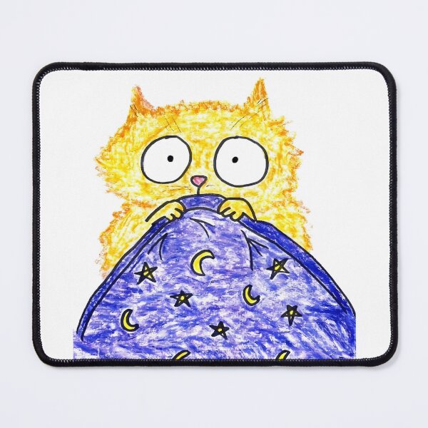 Item preview, Scared Ginger Cat Hiding Under Blanket designed and sold by MagicYana.