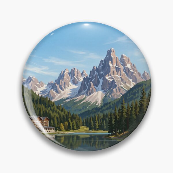 Item preview, Lago di Misurina Italy Vintage Travel Poster – Dolomites Tre Cime Cadini Sorapiss designed and sold by Bomax121.