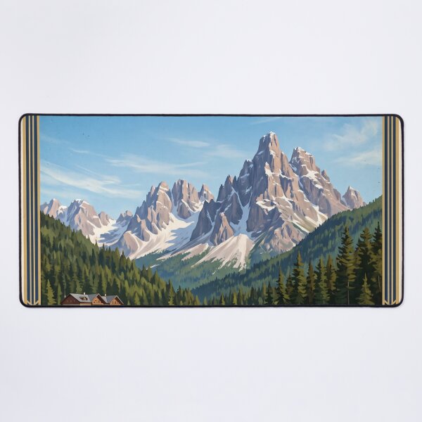 Item preview, Lago di Misurina Italy Vintage Travel Poster – Dolomites Tre Cime Cadini Sorapiss designed and sold by Bomax121.