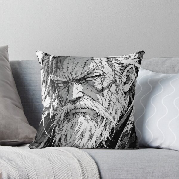 Item preview, Old Wise Warrior – Battle-Scarred Manga Samurai designed and sold by infinitearte.