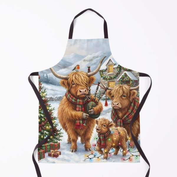 Item preview, Scottish Highland Cows Christmas designed and sold by Sybille-Yates.
