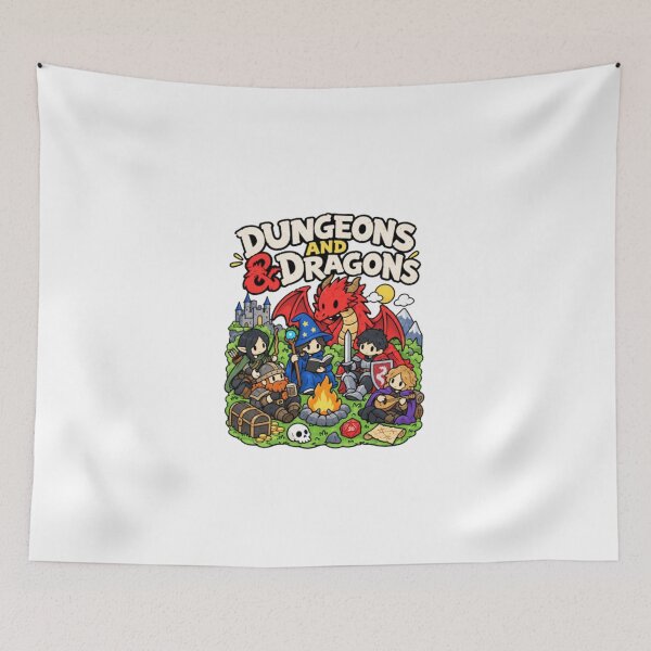 Item preview, Dungeons And Dragons Cute Chibi Fantasy RPG Party Campfire designed and sold by HytoneArt.