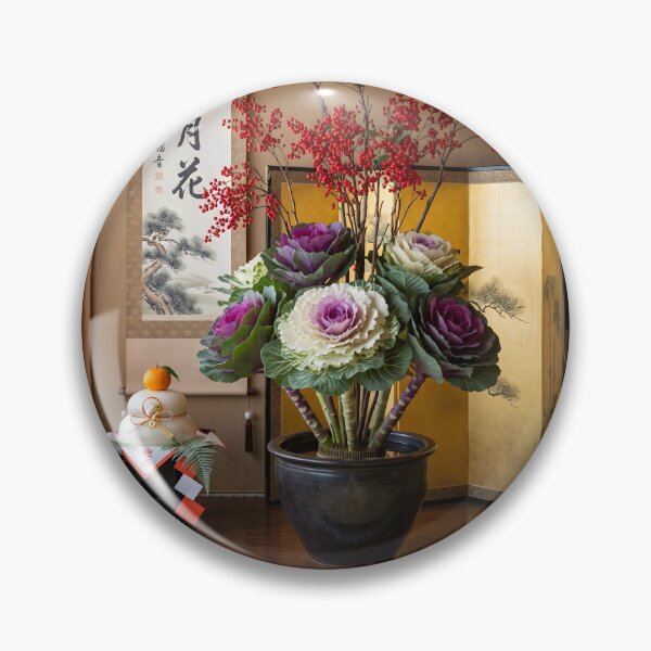 Item preview, Auspicious New Year Nandina Ikebana Photography designed and sold by conohitoAI-ArtGallery.