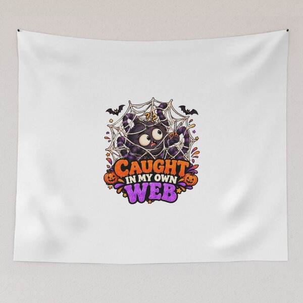Item preview, Caught in My Own Web Halloween Spider – Cute Spooky Spider Design designed and sold by Pixanova.