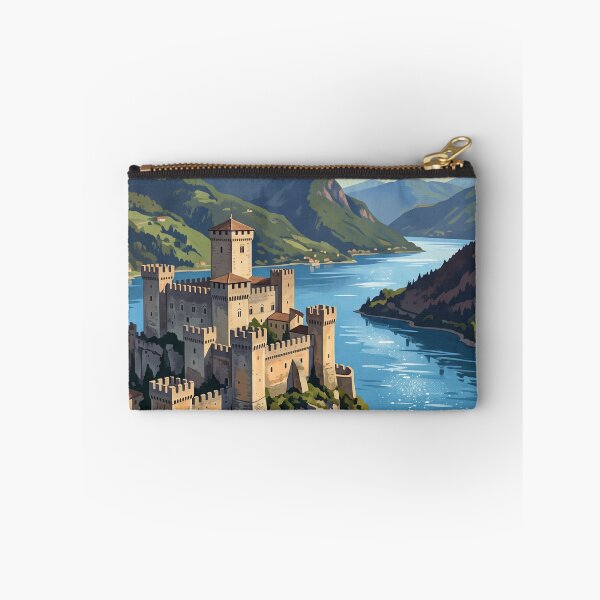 Item preview, Rocca di Angera Italy Vintage Travel Poster – Lake Maggiore Borromeo Castle Lombardy designed and sold by Bomax121.