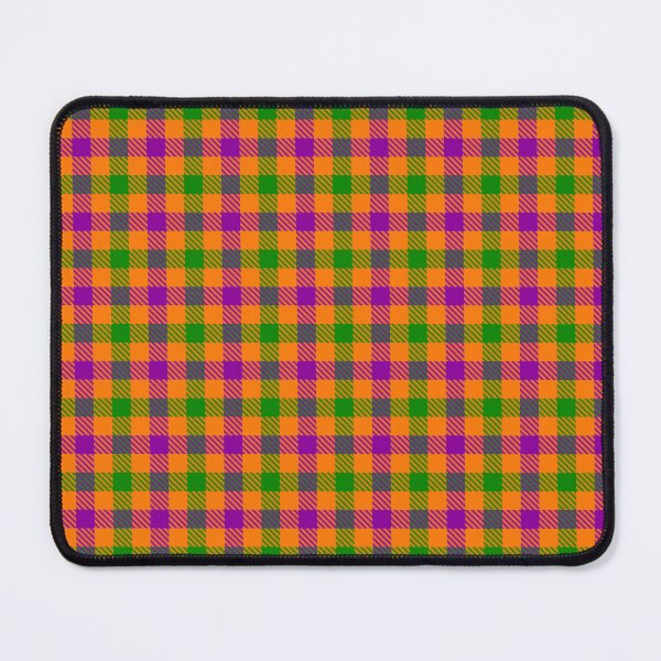 Item preview, Purple And Green On Orange Gingham Check designed and sold by PatternTitan.