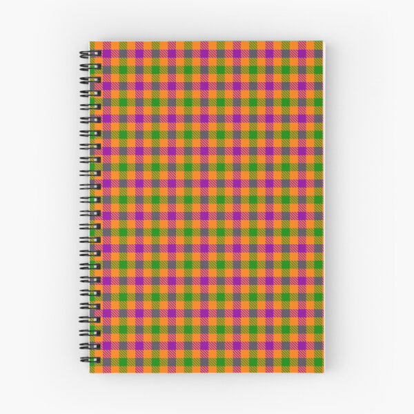 Item preview, Purple And Green On Orange Gingham Check   designed and sold by PatternTitan.