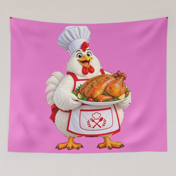Item preview, Funny Chicken Chef With Roast Chicken designed and sold by MagicCrystal.