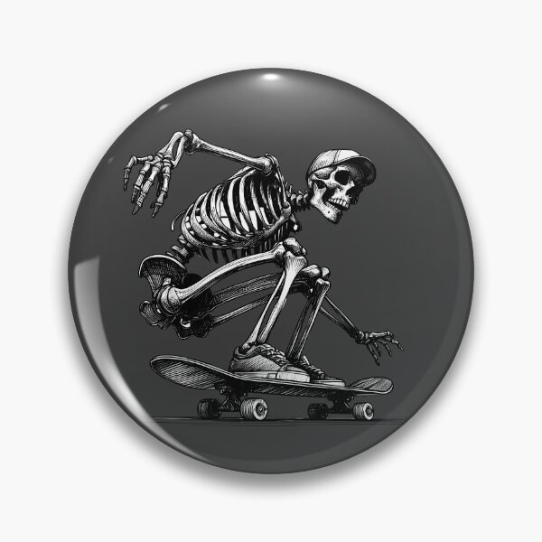Item preview, Skeleton Skateboarding with Hat Linocut Art designed and sold by Lady-K-.