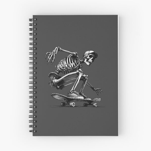 Item preview, Skeleton Skateboarding with Hat Linocut Art designed and sold by Lady-K-.