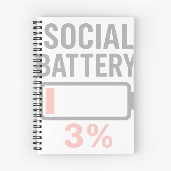 Item preview, Social Battery 3% Funny Introvert Low Energy Design designed and sold by yahya tougui.