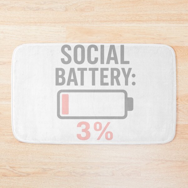 Item preview, Social Battery 3% Funny Introvert Low Energy Design designed and sold by yahya tougui.