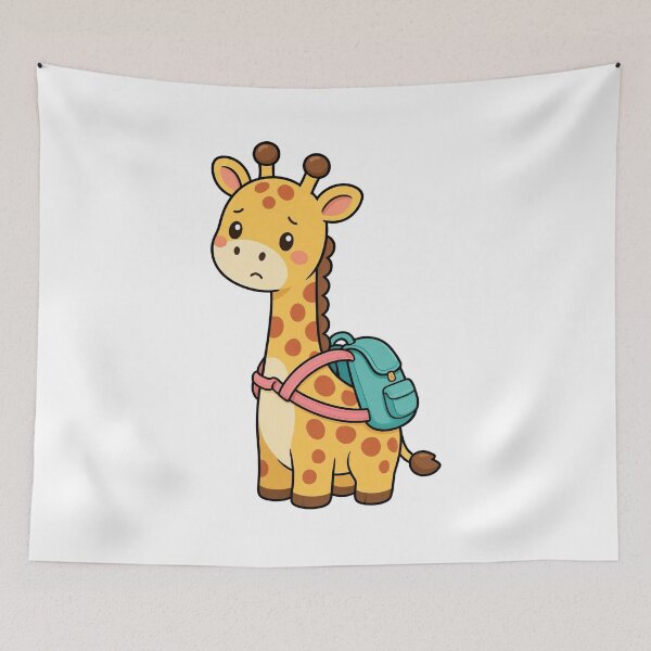 Item preview, The giraffe is trying to carry a small backpack. designed and sold by THITIMON2527.