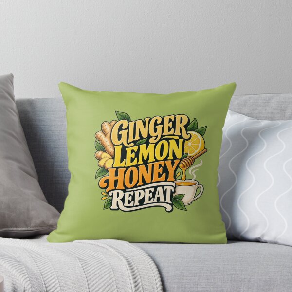 Item preview, Ginger Lemon Honey Repeat, Cozy Herbal Tea & Wellness Design designed and sold by Right-UR.