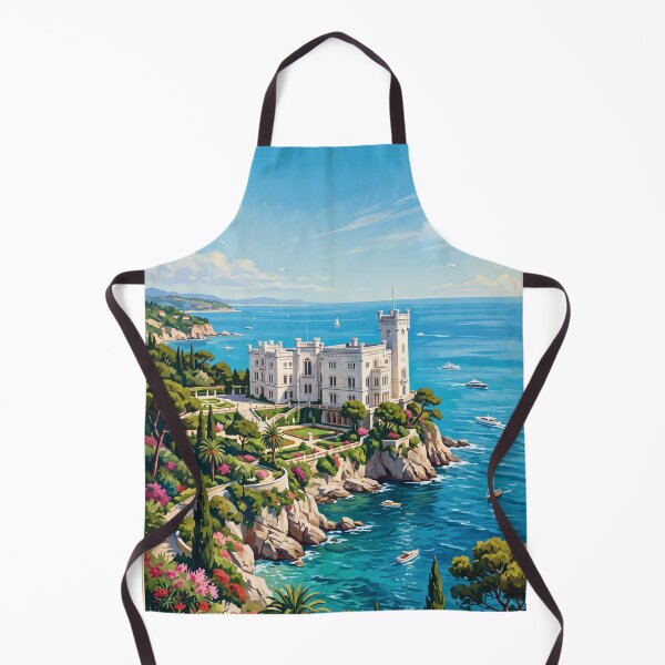 Item preview, Castello di Miramare Italy Vintage Travel Poster – Trieste Gulf Adriatic Sea Grignano designed and sold by Bomax121.
