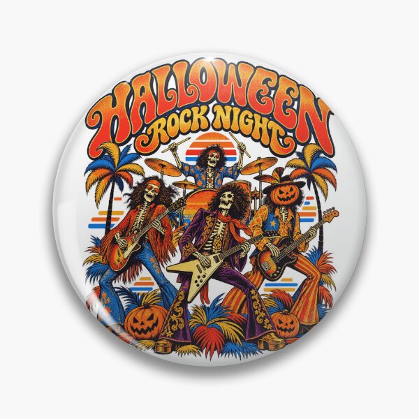 Item preview, Halloween Rock Night Vintage 70s Skeleton Band Concert Graphic designed and sold by KippyMcCall.