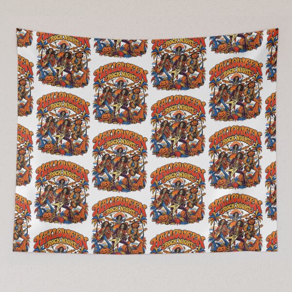 Item preview, Halloween Rock Night Vintage 70s Skeleton Band Concert Graphic designed and sold by KippyMcCall.