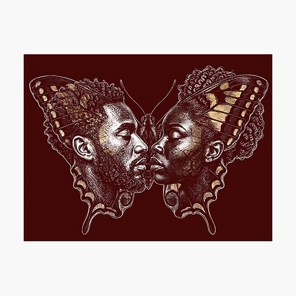 Item preview, Butterfly Soulmates - Surral Dual portrait Gothic-Art designed and sold by BrainConstip.