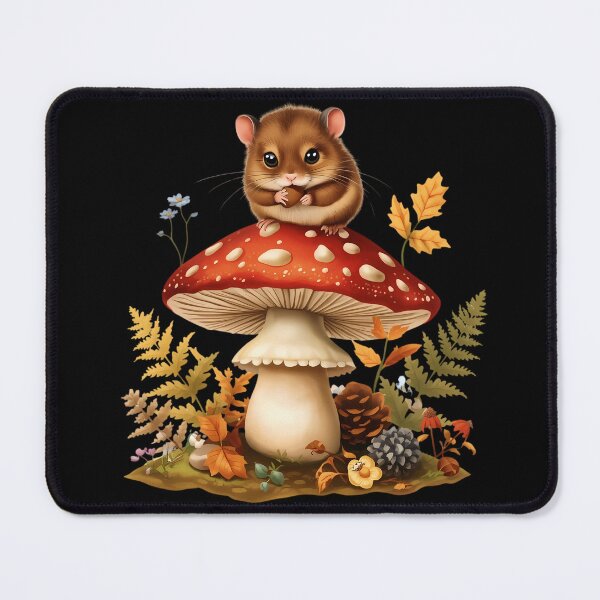 Item preview, Cute Dormouse on Amanita Mushroom Dark Cottagecore Goblincore Sticker designed and sold by Youram.
