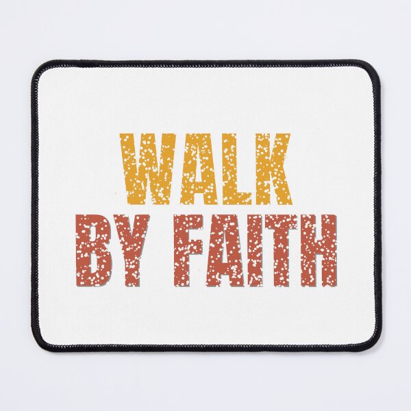 Item preview, Walk By Faith Christian Shirt Vintage Distressed Tee designed and sold by Worn and Witty.