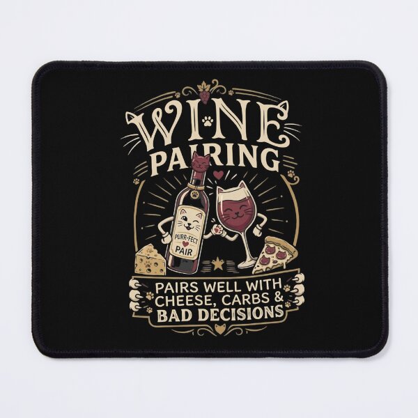 Item preview,  Wine Pairing Purr-fect Pair Cat Wine Lover Funny Quote designed and sold by Retro Whiskers.