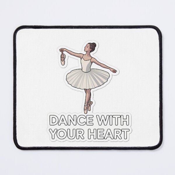 Item preview, Graceful Ballet Dancer with Heart Quote designed and sold by NiftyWrx.