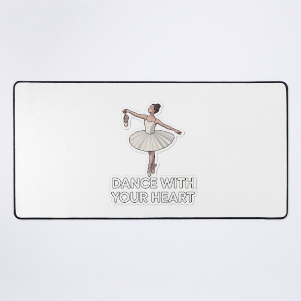 Item preview, Graceful Ballet Dancer with Heart Quote designed and sold by NiftyWrx.