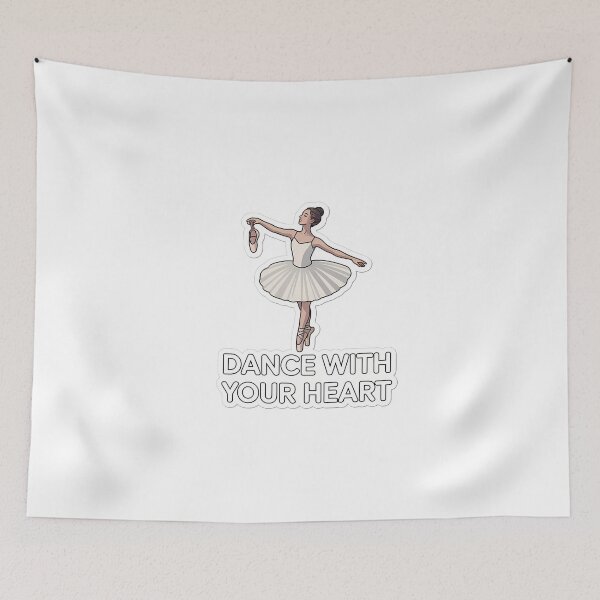 Item preview, Graceful Ballet Dancer with Heart Quote designed and sold by NiftyWrx.
