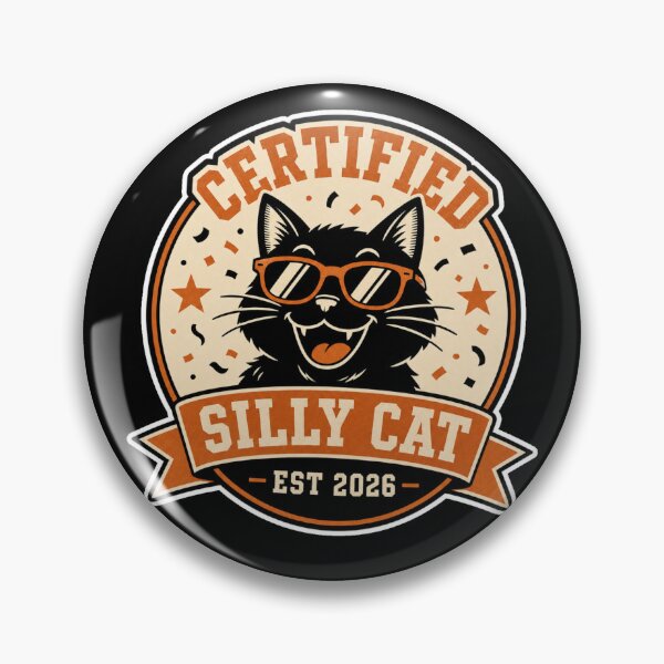 Item preview, Certified Silly Cat Est 2026 Funny Retro Badge Shirt designed and sold by digital.stickerperso.com.