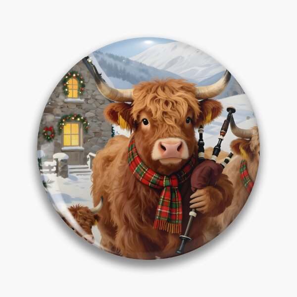 Item preview, Scottish Highland Cows Christmas designed and sold by Sybille-Yates.