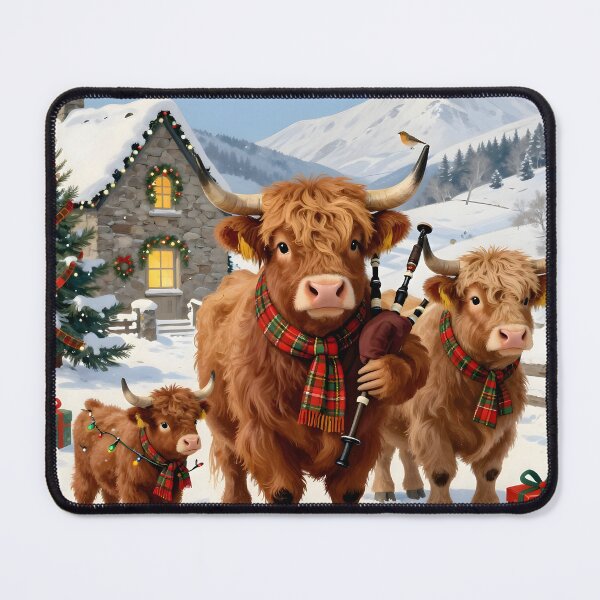 Item preview, Scottish Highland Cows Christmas designed and sold by Sybille-Yates.
