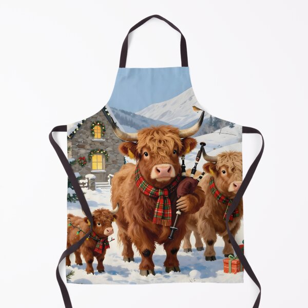 Item preview, Scottish Highland Cows Christmas designed and sold by Sybille-Yates.