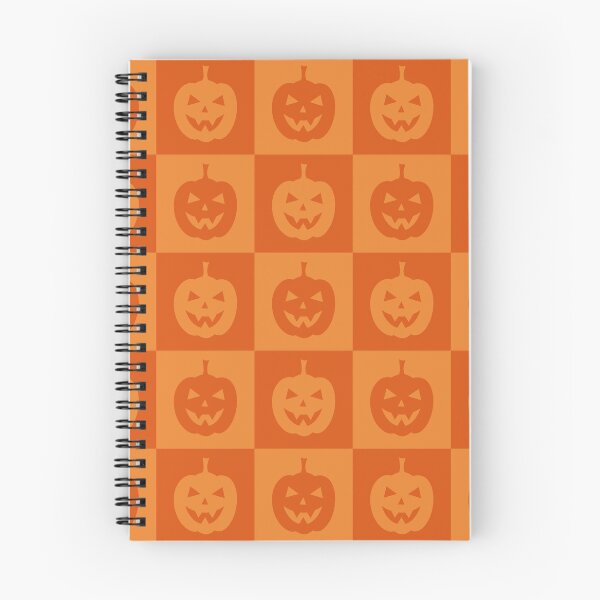 Item preview, Retro Orange Jack O’ Lantern Checkerboard Pattern designed and sold by VibnWalls.