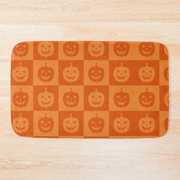 Item preview, Retro Orange Jack O’ Lantern Checkerboard Pattern designed and sold by VibnWalls.