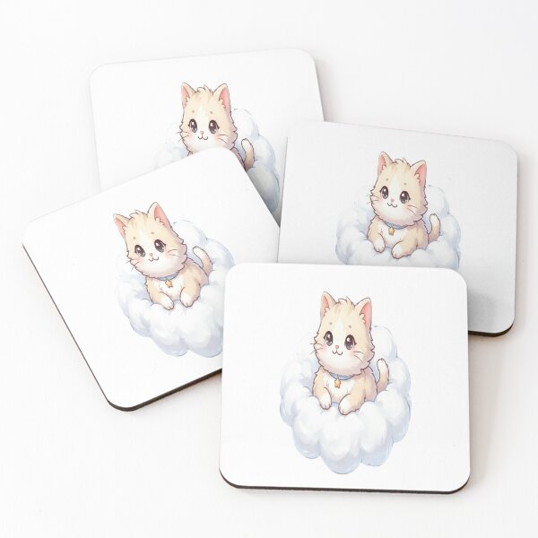 Item preview, Cute Fluffy Cat Sitting on a Cloud designed and sold by Mellowmint-art.