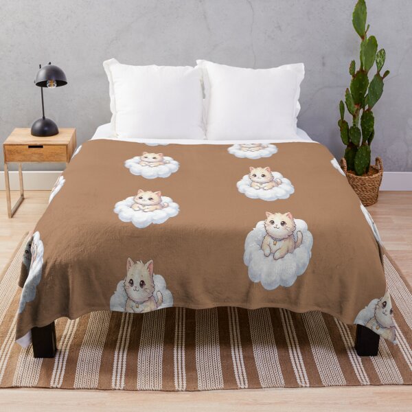 Item preview, Cute Fluffy Cat Sitting on a Cloud designed and sold by Mellowmint-art.