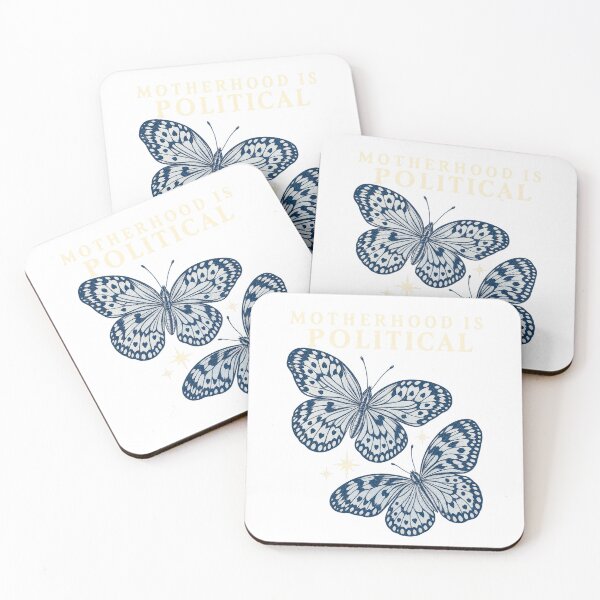 Item preview, Motherhood Is Political Vintage Blue Butterfly Feminist Mom Graphic designed and sold by KippyMcCall.