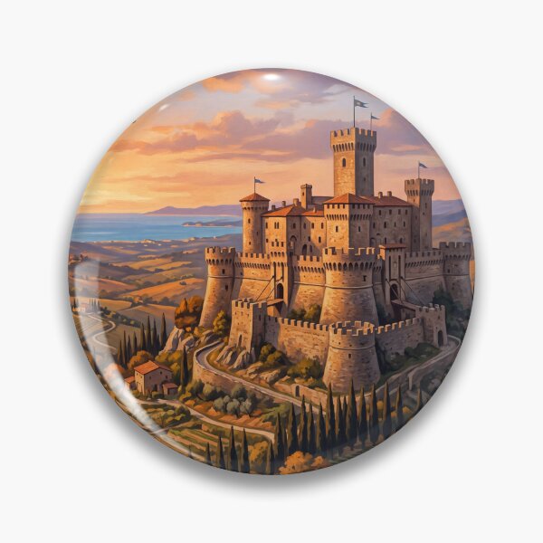 Item preview, Castello di Fosdinovo Italy Vintage Travel Poster – Malaspina Castle Lunigiana Tuscany designed and sold by Bomax121.
