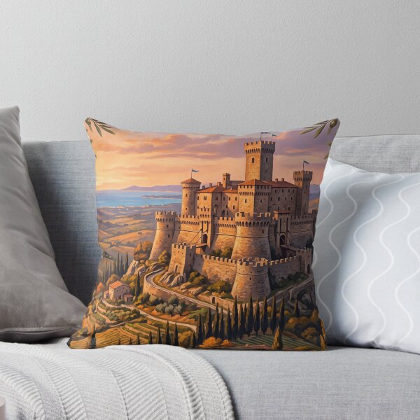 Item preview, Castello di Fosdinovo Italy Vintage Travel Poster – Malaspina Castle Lunigiana Tuscany designed and sold by Bomax121.