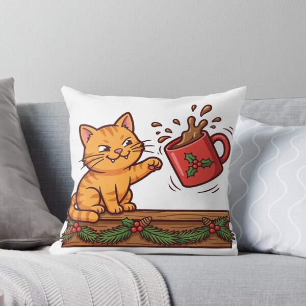 Item preview, Cat Dad's Christmas Mug: Knocked Over by Cat designed and sold by Odd-jack.