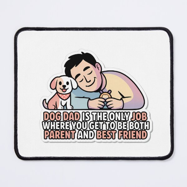 Item preview, Minimalist Dog Dad Comic Illustration designed and sold by NiftyWrx.