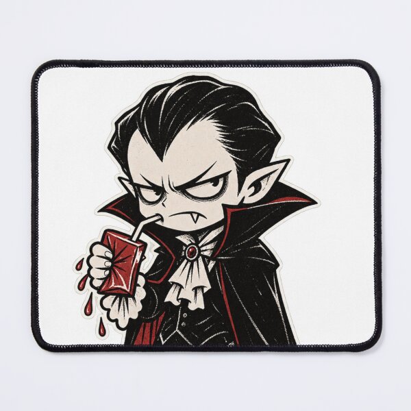 Item preview, Cute Vampire with Juice Box designed and sold by Ashen Threads Studio.
