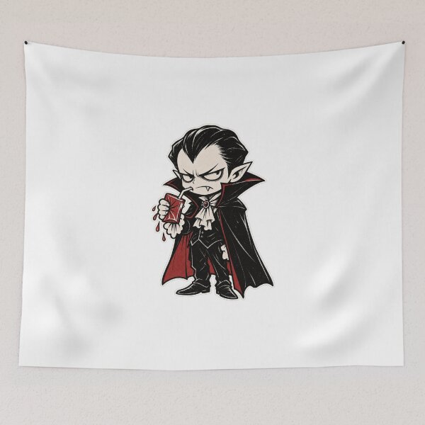 Item preview, Cute Vampire with Juice Box designed and sold by Ashen Threads Studio.