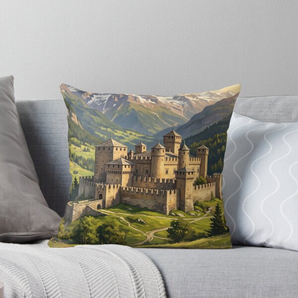 Item preview, Castello di Fénis Italy Vintage Travel Poster – Aosta Valley Medieval Castle Challant Alps designed and sold by Bomax121.